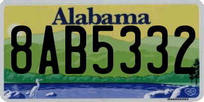 AL license plate 8AB5332