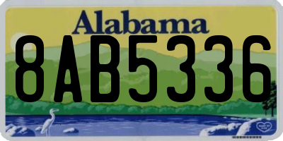 AL license plate 8AB5336