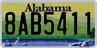 AL license plate 8AB5411