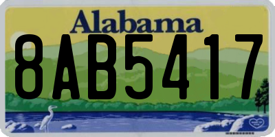 AL license plate 8AB5417