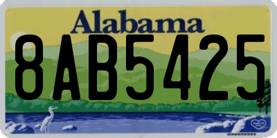 AL license plate 8AB5425