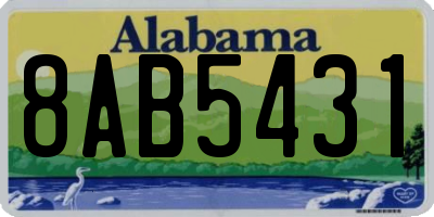 AL license plate 8AB5431