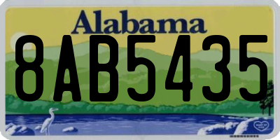 AL license plate 8AB5435