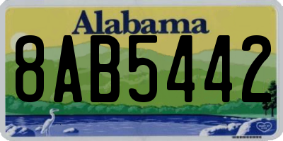 AL license plate 8AB5442