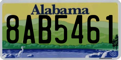 AL license plate 8AB5461
