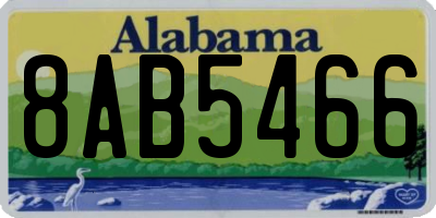 AL license plate 8AB5466
