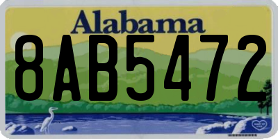AL license plate 8AB5472