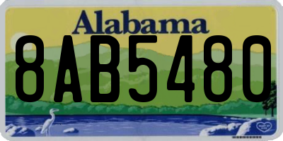 AL license plate 8AB5480