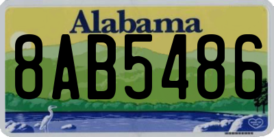 AL license plate 8AB5486