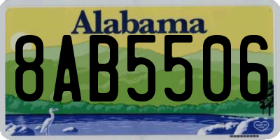 AL license plate 8AB5506