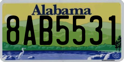 AL license plate 8AB5531