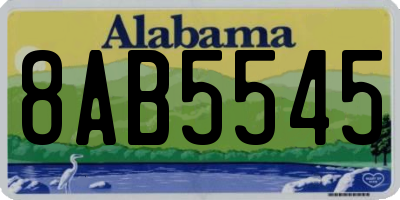 AL license plate 8AB5545