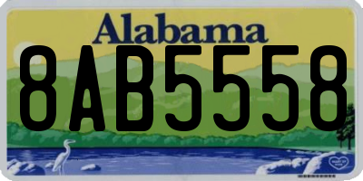 AL license plate 8AB5558