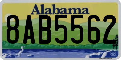 AL license plate 8AB5562