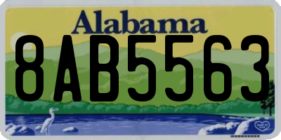 AL license plate 8AB5563