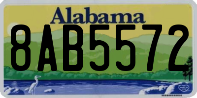 AL license plate 8AB5572