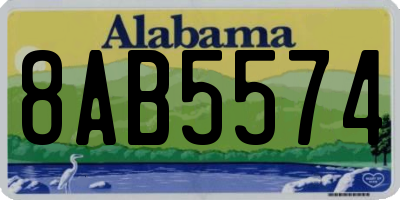 AL license plate 8AB5574