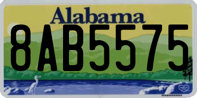 AL license plate 8AB5575