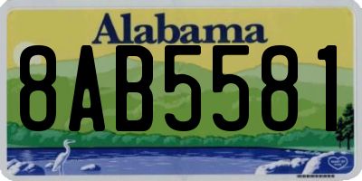 AL license plate 8AB5581