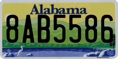 AL license plate 8AB5586