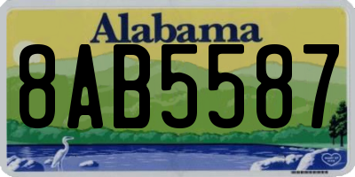 AL license plate 8AB5587