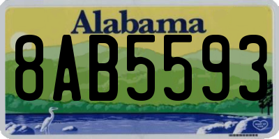 AL license plate 8AB5593