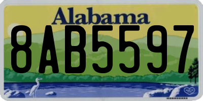 AL license plate 8AB5597