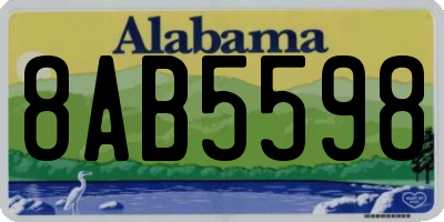 AL license plate 8AB5598