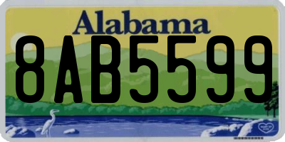 AL license plate 8AB5599