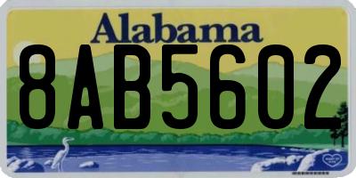 AL license plate 8AB5602