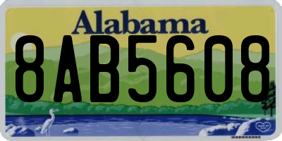 AL license plate 8AB5608