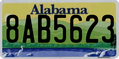 AL license plate 8AB5623