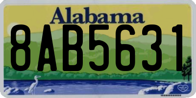 AL license plate 8AB5631