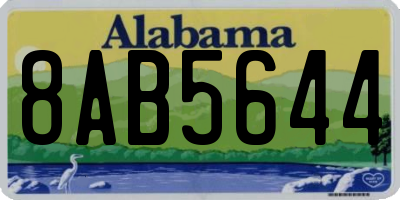 AL license plate 8AB5644