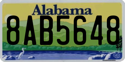 AL license plate 8AB5648