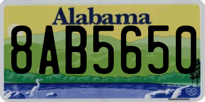 AL license plate 8AB5650