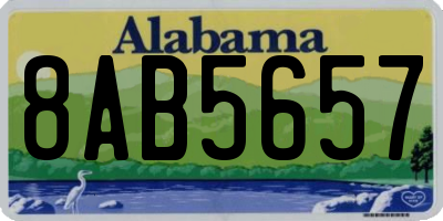 AL license plate 8AB5657