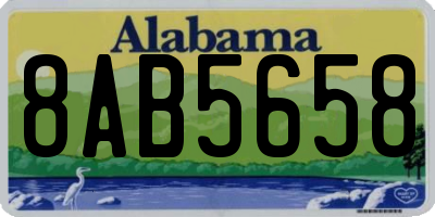 AL license plate 8AB5658