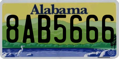 AL license plate 8AB5666