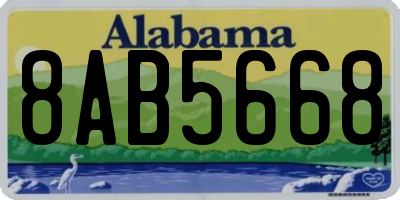 AL license plate 8AB5668