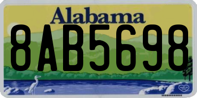 AL license plate 8AB5698