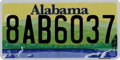 AL license plate 8AB6037
