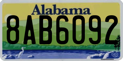 AL license plate 8AB6092