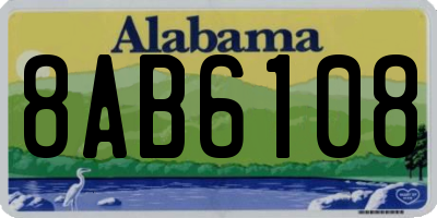 AL license plate 8AB6108