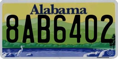 AL license plate 8AB6402