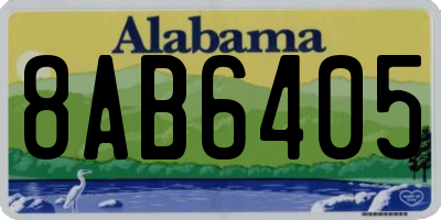 AL license plate 8AB6405