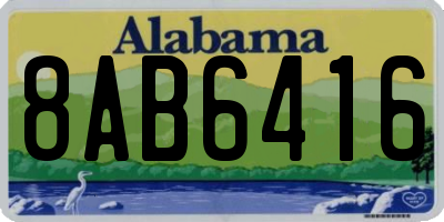 AL license plate 8AB6416