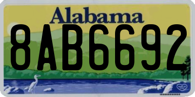 AL license plate 8AB6692