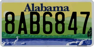 AL license plate 8AB6847