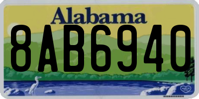 AL license plate 8AB6940